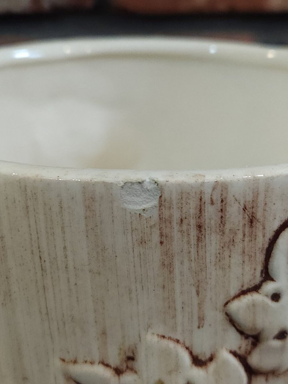 Vintage Treasure Craft Ceramic Wood Grain Apple Sugar Canister Cottagecore Retro - Picture 12 of 14
